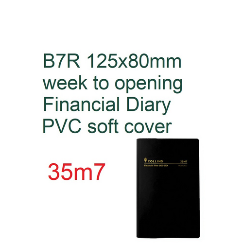Diary Financial B7R 24/25 35M7 Week To An Opening Black Collins 35M7.V99-2425 stock due late march