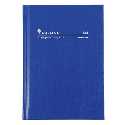 Diary 2027 Kingsgrove A6 Week to view 361.P59-27 A6 (148x105mm) BLUE