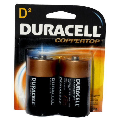 Battery Duracell D size pack  2 Coppertop 