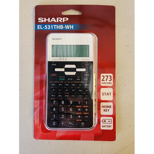 Calculator Sharp EL531THBWH Scientific Up to 273 scientific and statistical functions White Black