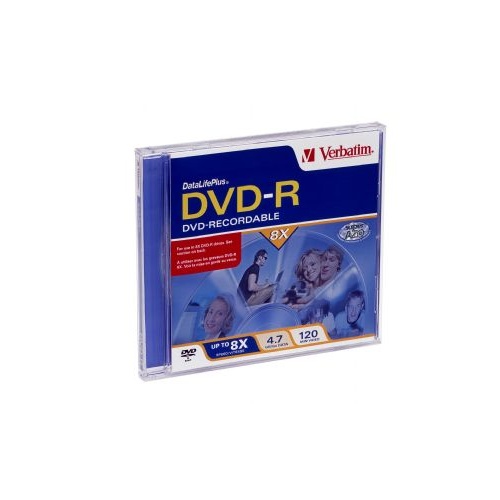 DVD-R minus Verbatim DataLifePlus 4.7GB 8x Jewel Case 94835 - each 