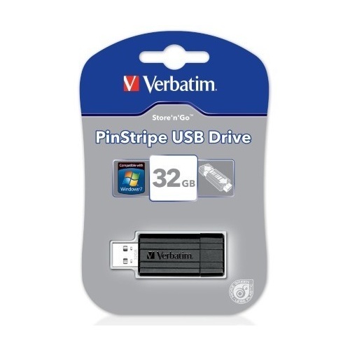 Flash Drive  32 gig 32GB USB Verbatim Pinstripe