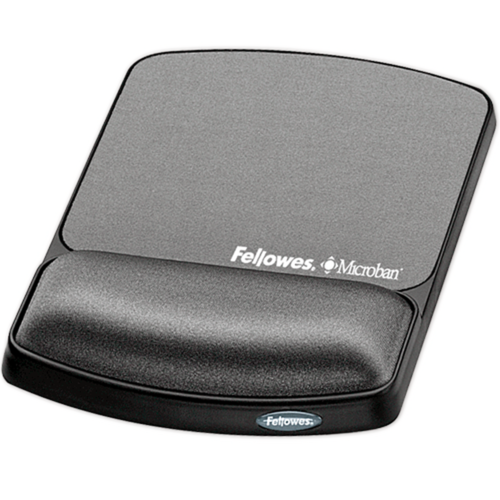 Mouse Pad + Wrist Rest Gel Lycra Graphite Fellowes 9175101