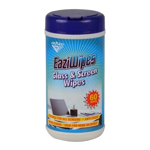 Wipes Glass and Mirror Tub of 60 Eaziwipes Italplast I463 