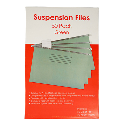 Suspension File Crystalfile FC x50 #42073 with nylon runners + tabs and inserts box of 50