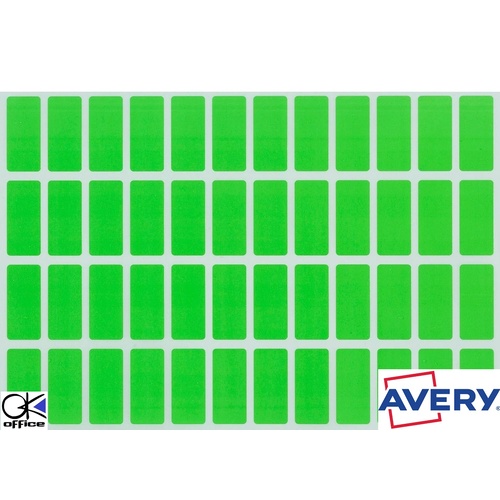 Labels Block Colour Light Green 19x42mm Avery 44543 Pack 240