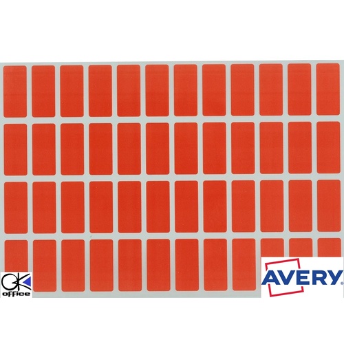 Labels Block Colour Orange 19x42mm Avery 44544 Pack 240
