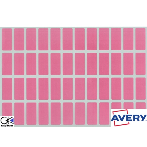 Labels Block Colour Pink 19x42mm Avery 44545 Pack 240