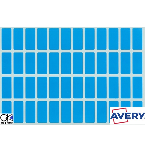 Labels Block Colour Light Blue 19x42mm Avery 44549 Pack 240