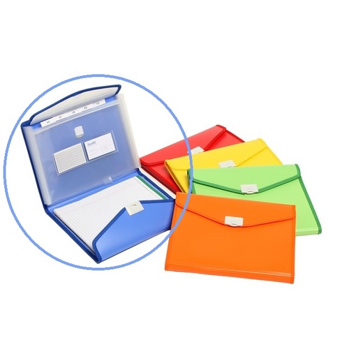 Portfolio A4 Beautone Expanding 5 Pocket Blue 45972 pack 12