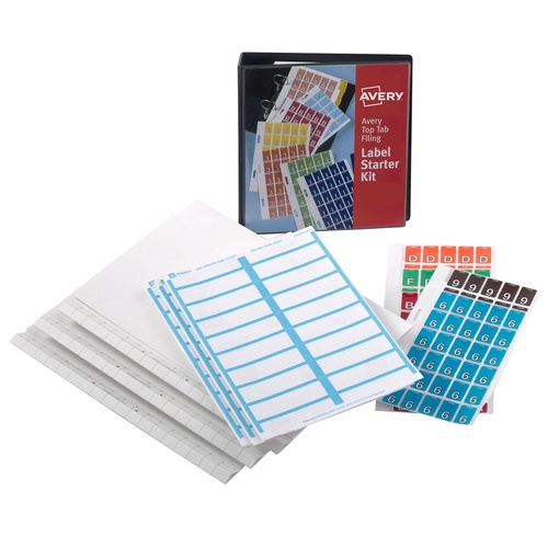 Quickvue Avery 49998 Four Drawer Filing Cabinet Package 4 x 166007 (200 white files, 288 file title labels), 4 x 40447 