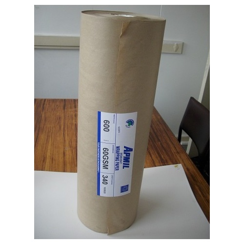 Brown Paper Roll 600mm wide 60 65gsm 340 metre KKR087 roll