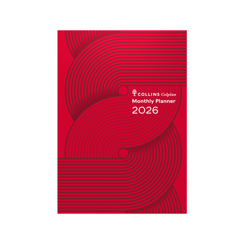 Diary Planner 2026 A4 month to view 51C15 RED Colplan Australia 51.C15-26 GEO RED
