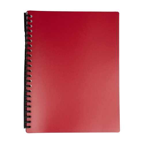 Display Book  A4 20 Pocket REFILLABLE RED box of 10