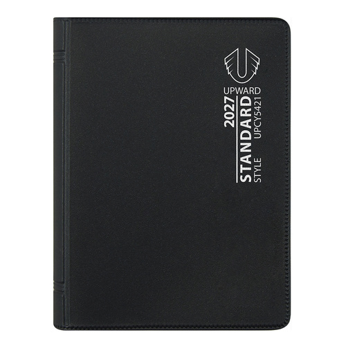 Diary 2027 Upward 5421 A7 Sewn Spine Week to Opening Standard PVC Mini pocket size 105x74mm horizontal layout