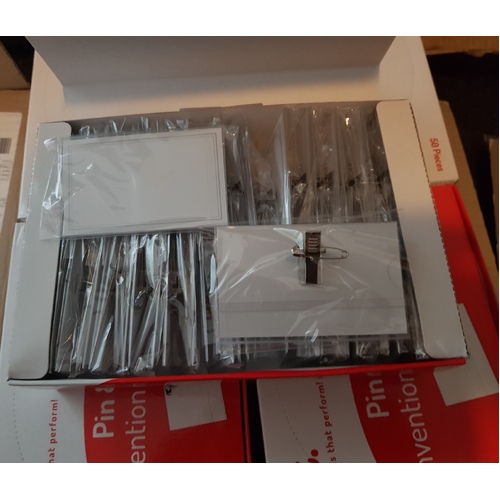  Name Badge Pin & Clip box 50 92x60mm CP3 Convention Cardholder 54536