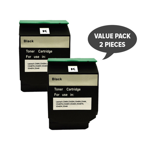 Laser for Lexmark C544B C544XIKG Premium Generic Black Toner