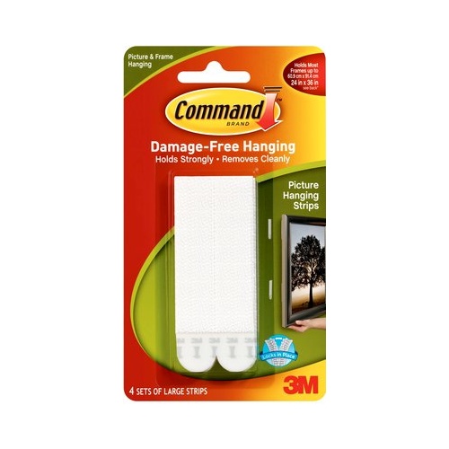 Command Adhesive Picture Hanging Strips 17206 Large 3M ID XA006711569 4 strips