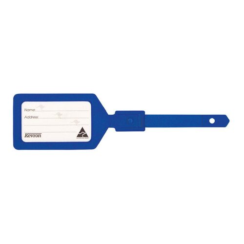 Luggage Tags ID4 Kevron Blue box 25 tag size 200x52 insert 73x47 Print area 60x36mm ID4BG25BLU