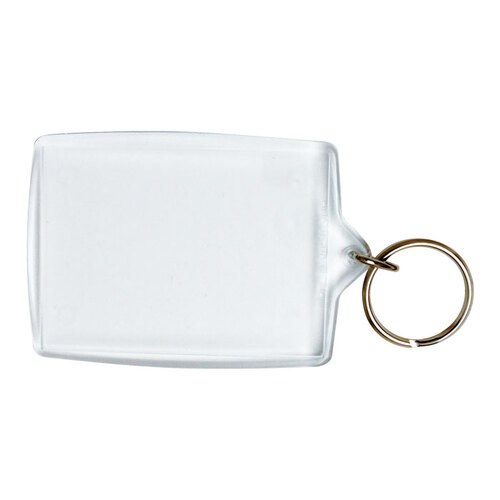 Key Tag ID60 bag 50 77x53mm Oblong Clear Acrylic Photo tags Kevron #60152887