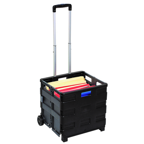 Trolley Collapsible Storage 25kg capacity Marbig 87505 with wheels