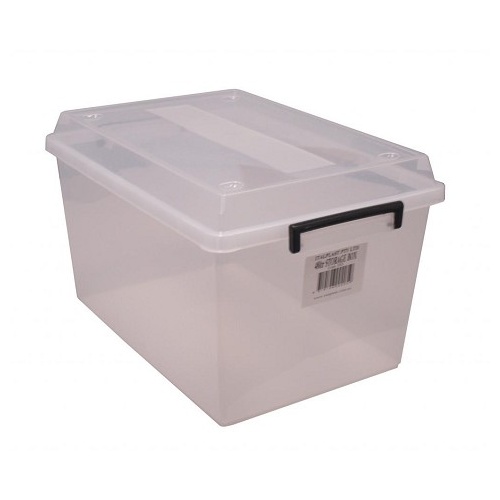 Storage Box Italplast 48 Litre I301 Clear With Lid