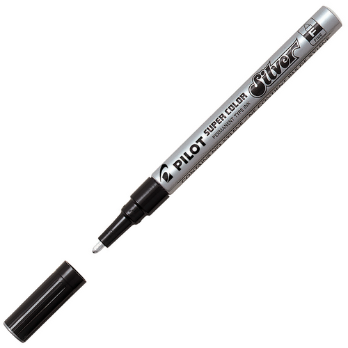 Marker Pilot SCSF Fine Silver Box 12 #605512 Pilot - Tip Diameter: 3.0mm Stroke Width: 1.0mm