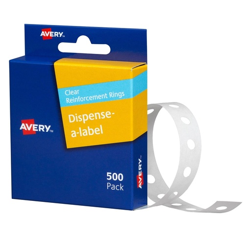 Ring Eyelets Plastic Clear Box 500 Avery 934241