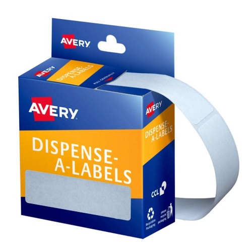 Label dispenser box 19x63 white MR1963 Avey 937218 64 x 19 mm, Rectangle, Removable  280 Labels / 1 Roll