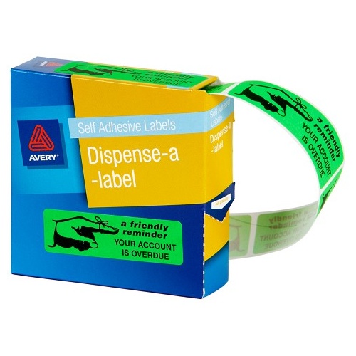 Label Avery 937261 dispenser box message Friendly Reminder 19x64mm - roll 125 