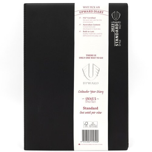 Diary 2024 Upward 9421 Standard A4 PVC Sewn Spine Week to Opening 