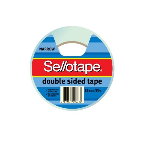 Tape Double Sided Sellotape 12x33m 404 960602 - roll 
