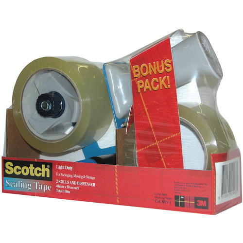 Tape Packaging Dispenser 3M BPS-1 + 2 rolls Tape Scotch General Purpose Hand Held light duty #AB010560105