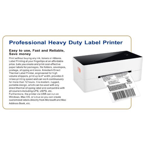 Label Courier dispatch 104x159mm 4x6 Printer Aimo Extra Large Shipping 4x6 Portrait Large 4XL