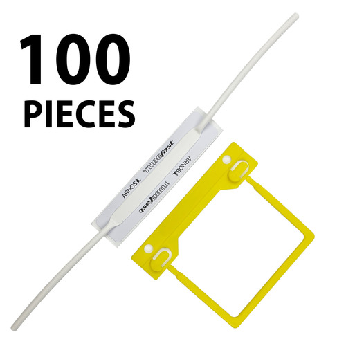 Tubeclip Box 100 Arnos Yellow Arnos F248Y 3 piece file fasteners like tubeclips