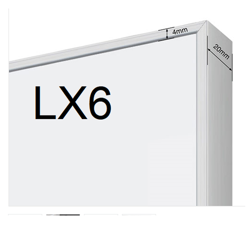 Whiteboard LX6 Slim Edge 1200x1200 Magnetic Designer Range VISIONCHART LX6-1212 Extra freight for country applies