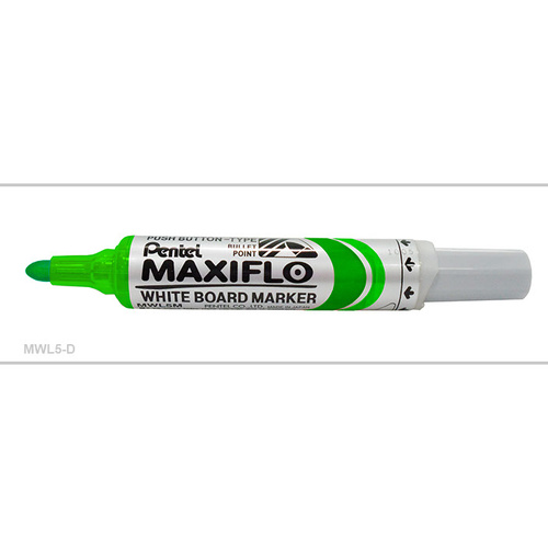 Whiteboard Marker MWL5-D Green box 12 Pentel Maxiflow Bullet Point