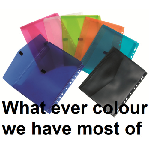 Binder wallet A4 With Filing Strip P326A  what ever colour we have most of File polywally 