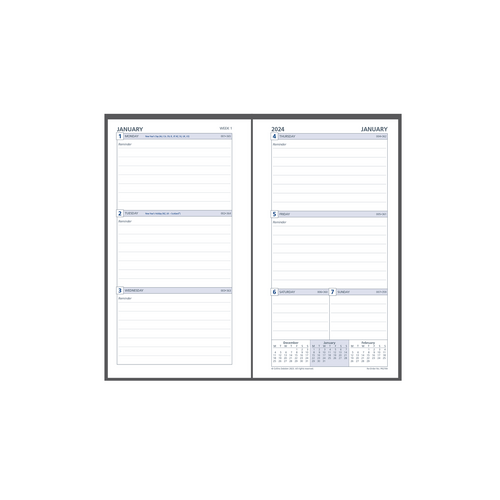 DayPlanner  PR2700 2026 Week To View ONE YEAR Personal Edition Organiser to fit 6-Ring page size 172x96mm PR2700-26