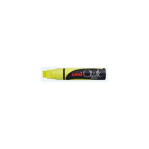 Chalk Marker Liquid Uni PWE17K Fluoro Yellow Chisel Tip 15mm approx. Broad PWE17KFLY