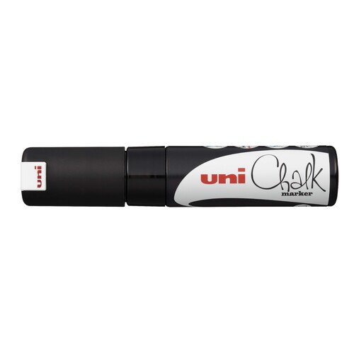 Chalk Marker Liquid Uni PWE8K Black Chisel Tip 8mm approx. Bold PWE8KBK