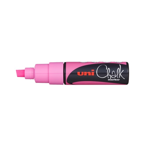 Chalk Marker Liquid Uni PWE8K Fluoro Pink Chisel Tip 8mm approx. Bold PWE8KFLP
