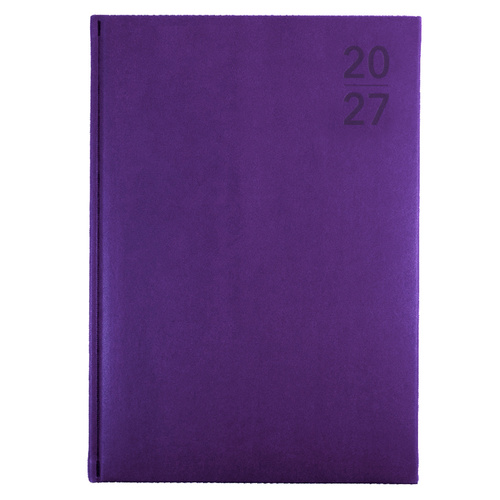 Diary 2027 Silhouette A4 Day S4100.P55-27 PURPLE 297x210 Day to a Page 7:30am - 7:30pm, 1/2 hourly Debden