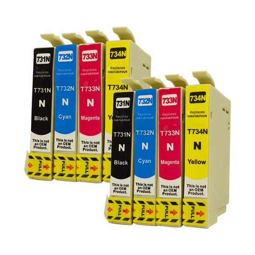 InkJet for Epson #73N Series Pigment Compatible Inkjet Cartridge Set x 2