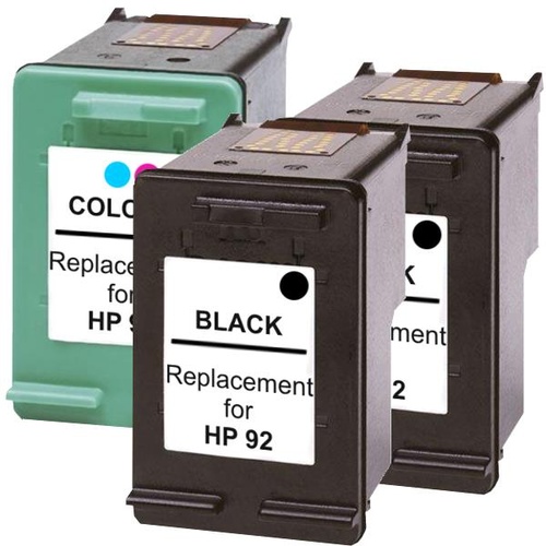 InkJet for HP  92 Compatible Inkjet Cartridge Set #2 3 Cartridges