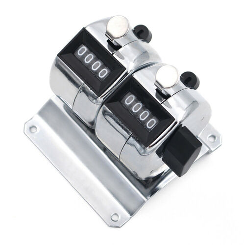 DeskTop Tally Counter D2s 2 bank 4 digit chrome 63mm x 74mm 