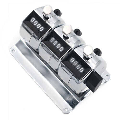 DeskTop Tally Counter D3s 3 bank 4 digit chrome