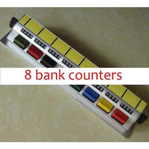 DeskTop Tally Counter D8a 8 bank 4 digit Aluminium Laboratory