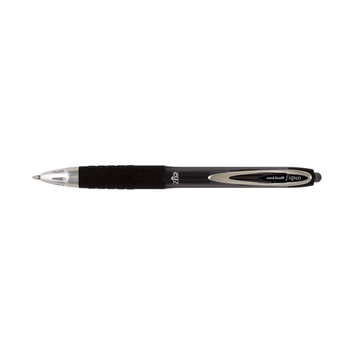 Pens Uniball UMN207 1.0 Black box 12 Fine Signo Gel RT Retractable UMN207BBK