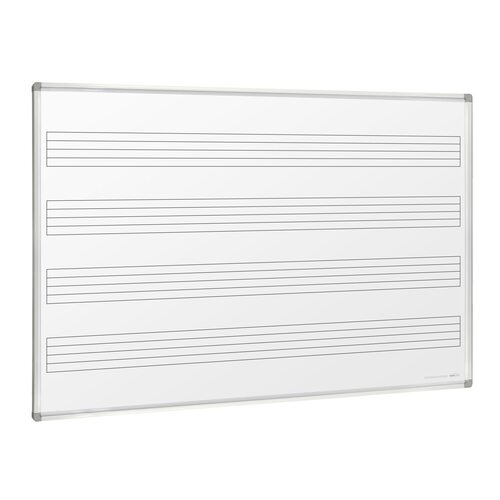 Music Board Whiteboard 1800x1200mm Magnetic double sided ruled 4 music staves 10-15 days Extra freight applies country areas. Visionchart VMB1812